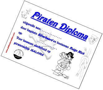 het befaamde piratendiploma !!